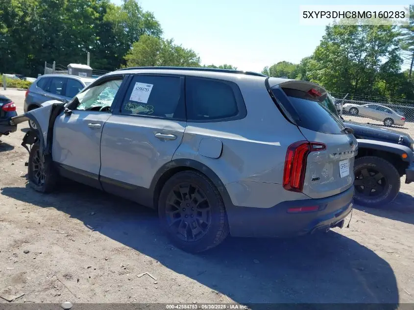 2021 Kia Telluride Ex VIN: 5XYP3DHC8MG160283 Lot: 42584753