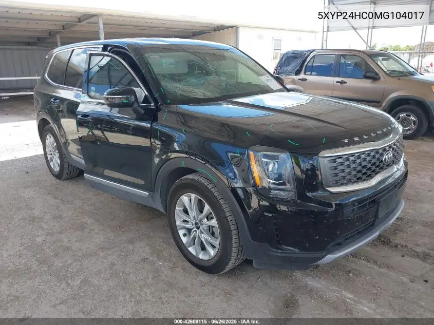 2021 Kia Telluride Lx VIN: 5XYP24HC0MG104017 Lot: 42609115