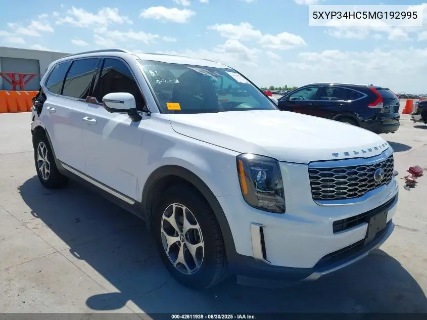 2021 Kia Telluride Ex VIN: 5XYP34HC5MG192995 Lot: 42611939
