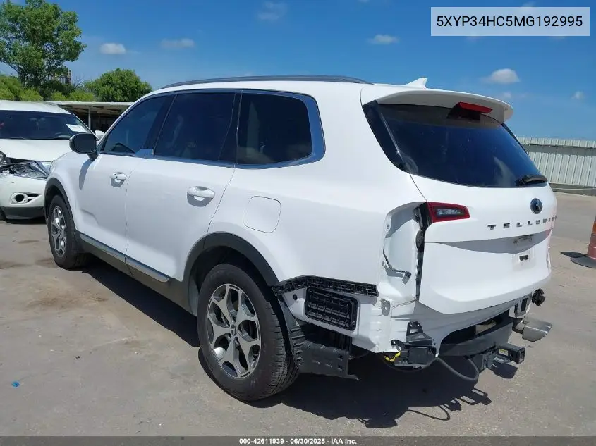 2021 Kia Telluride Ex VIN: 5XYP34HC5MG192995 Lot: 42611939