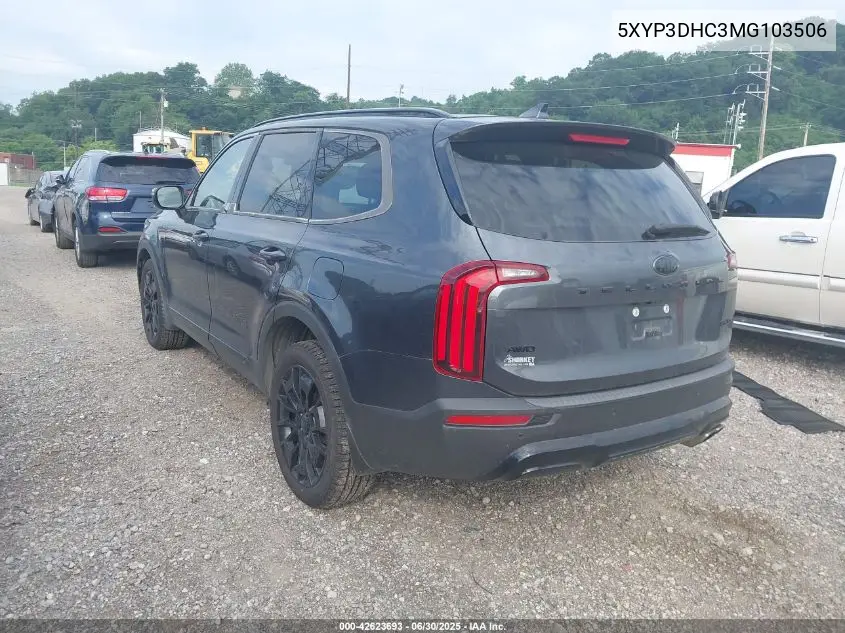 2021 Kia Telluride Ex VIN: 5XYP3DHC3MG103506 Lot: 42623693