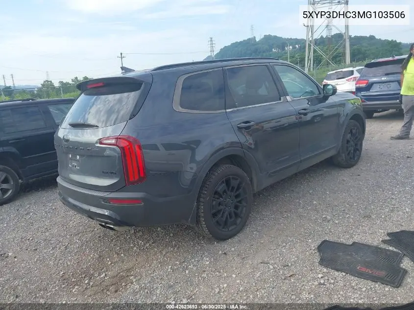 2021 Kia Telluride Ex VIN: 5XYP3DHC3MG103506 Lot: 42623693