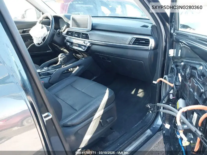 2022 Kia Telluride Sx VIN: 5XYP5DHC3NG280360 Lot: 41707771