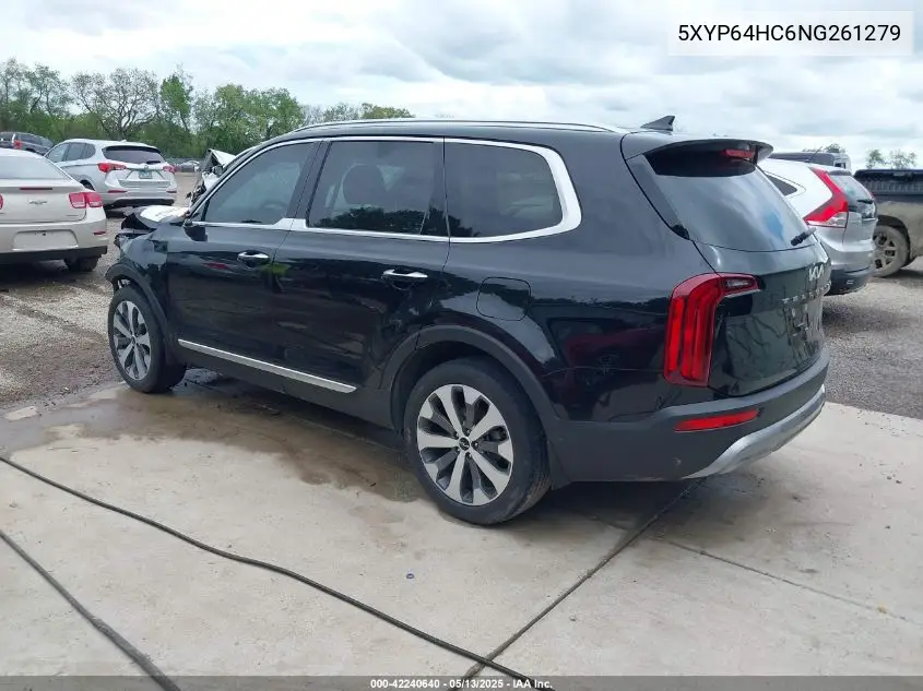 2022 Kia Telluride S VIN: 5XYP64HC6NG261279 Lot: 42240640