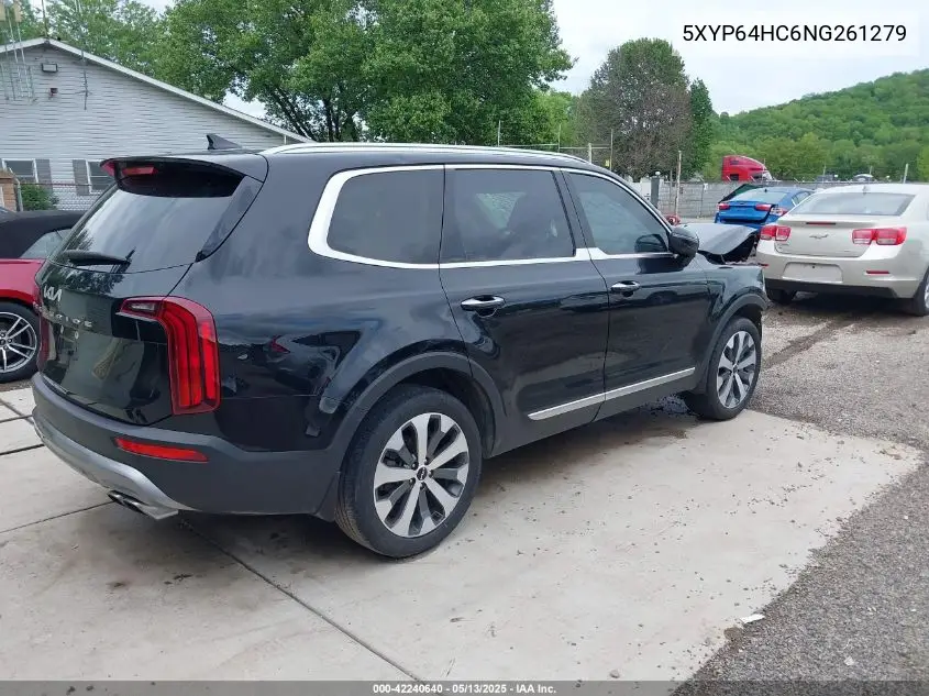 2022 Kia Telluride S VIN: 5XYP64HC6NG261279 Lot: 42240640