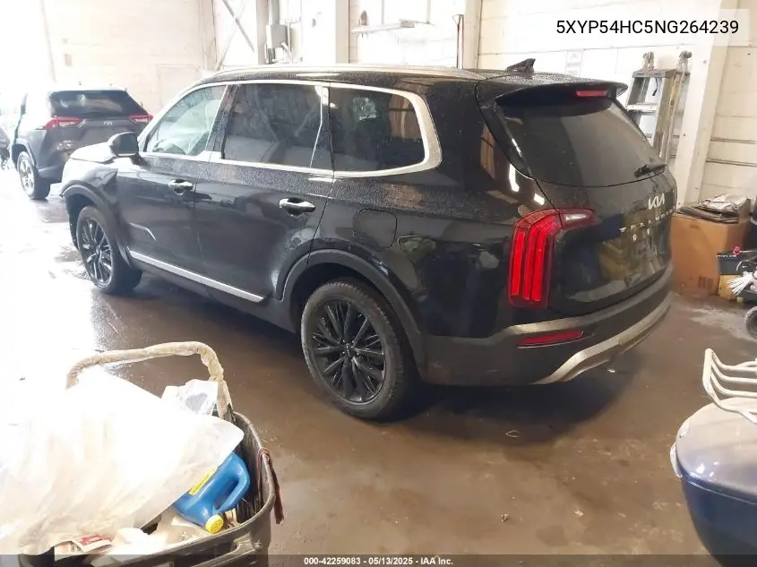 2022 Kia Telluride Sx VIN: 5XYP54HC5NG264239 Lot: 42259083