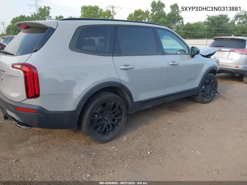 2022 Kia Telluride Ex VIN: 5XYP3DHC3NG313881 Lot: 42584809