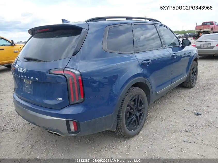 2023 Kia Telluride Sx/Sx X-Line/Sx X-Pro/Sx Prestige/Sx Prest X-Ln/Sx Prest X-Pro VIN: 5XYP5DGC2PG343968 Lot: 12332387
