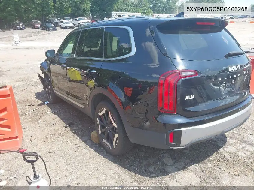 2023 Kia Telluride S VIN: 5XYP6DGC5PG403268 Lot: 42560666