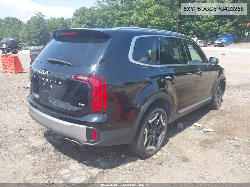 2023 Kia Telluride S VIN: 5XYP6DGC5PG403268 Lot: 42560666