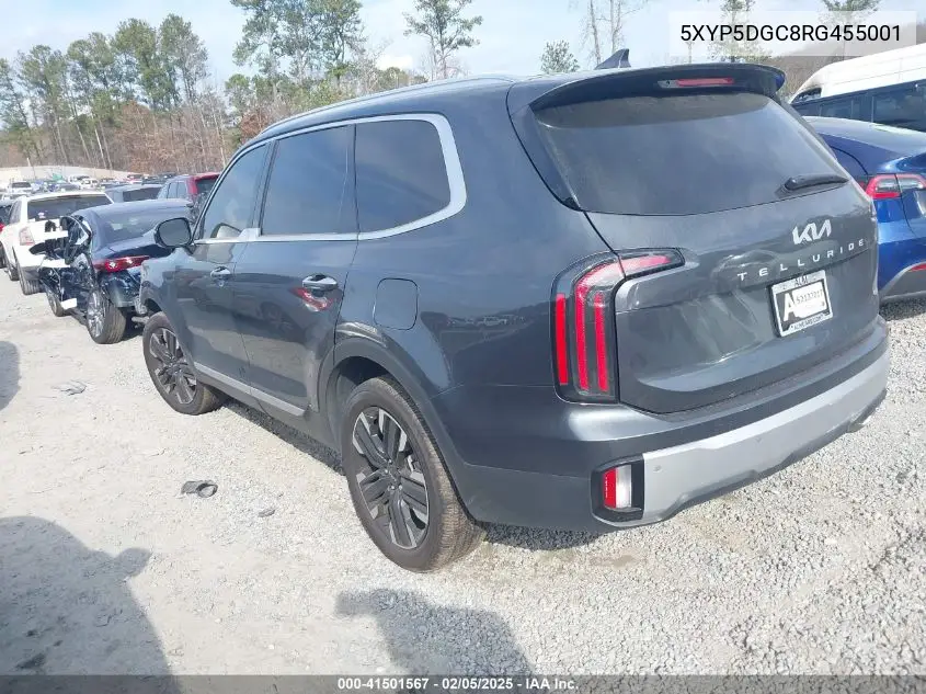 2024 Kia Telluride Sx Prestige VIN: 5XYP5DGC8RG455001 Lot: 41501567