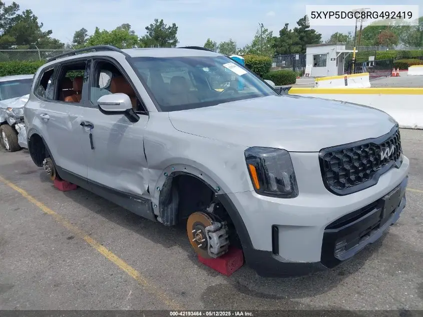 2024 Kia Telluride Sx X-Line VIN: 5XYP5DGC8RG492419 Lot: 42193464