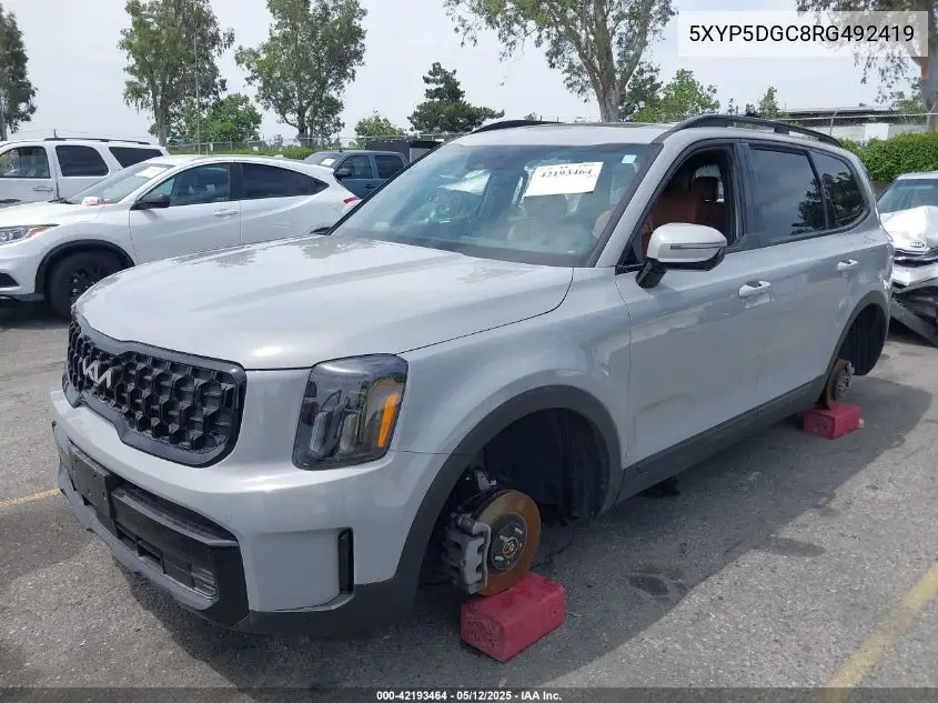 2024 Kia Telluride Sx X-Line VIN: 5XYP5DGC8RG492419 Lot: 42193464