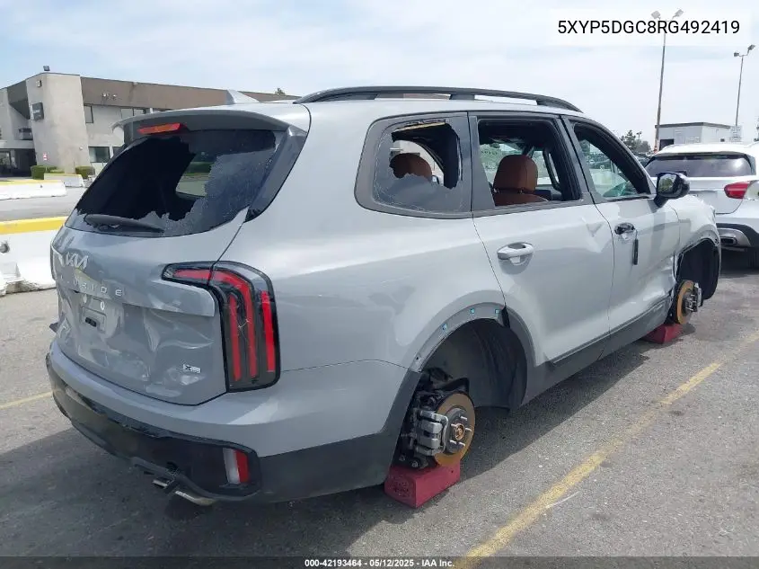 2024 Kia Telluride Sx X-Line VIN: 5XYP5DGC8RG492419 Lot: 42193464