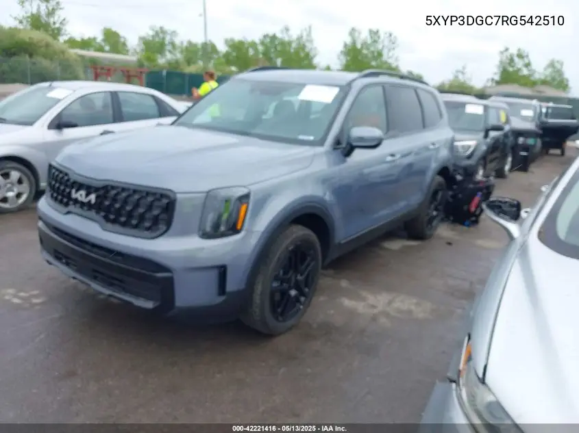 2024 Kia Telluride Ex X-Line VIN: 5XYP3DGC7RG542510 Lot: 42221416