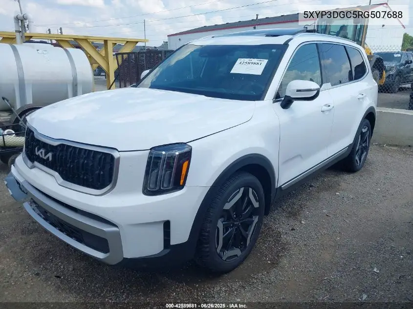 2024 Kia Telluride Ex VIN: 5XYP3DGC5RG507688 Lot: 42589881
