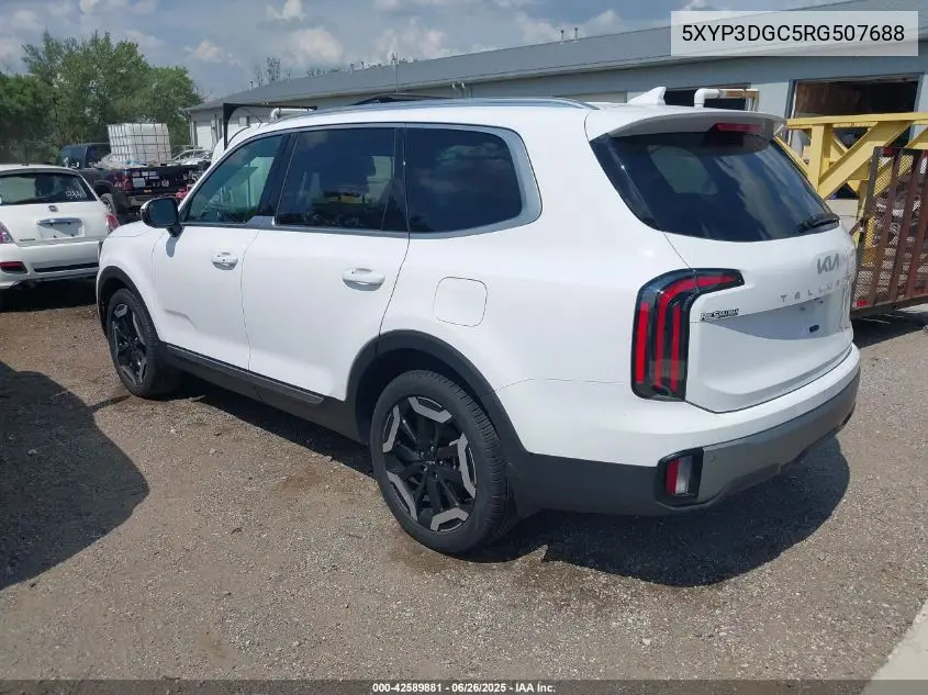 2024 Kia Telluride Ex VIN: 5XYP3DGC5RG507688 Lot: 42589881