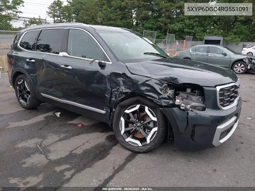 2024 Kia Telluride S VIN: 5XYP6DGC4RG551091 Lot: 42593350