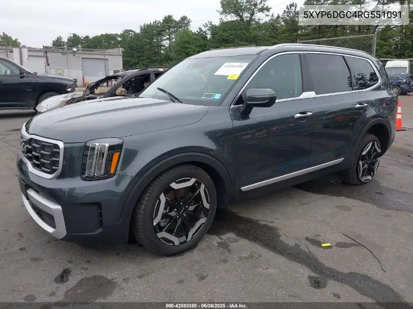 2024 Kia Telluride S VIN: 5XYP6DGC4RG551091 Lot: 42593350