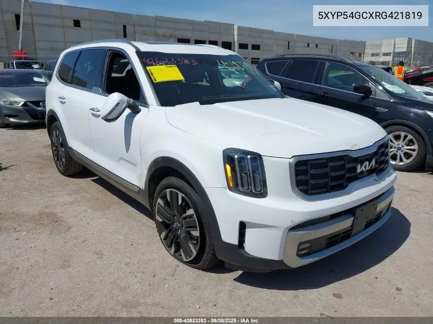 2024 Kia Telluride Sx VIN: 5XYP54GCXRG421819 Lot: 42623383