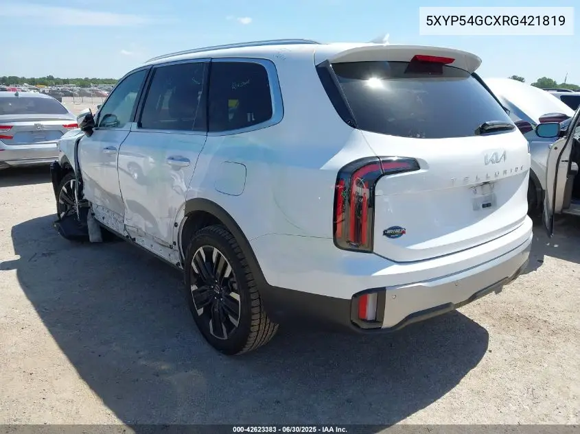 2024 Kia Telluride Sx VIN: 5XYP54GCXRG421819 Lot: 42623383