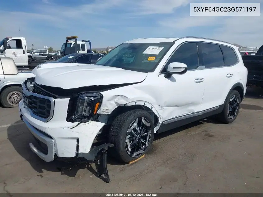 2025 Kia Telluride S VIN: 5XYP64GC2SG571197 Lot: 42255912