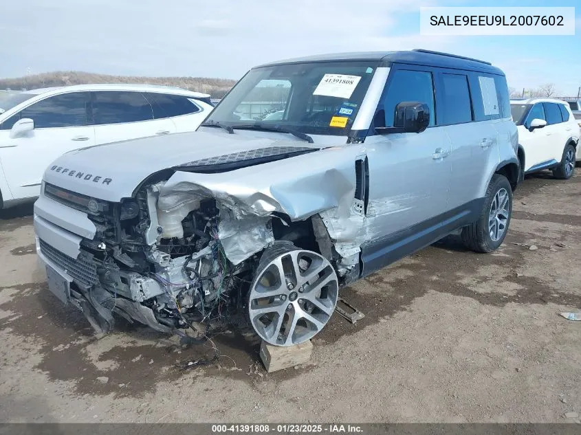 2020 Land Rover Defender 110 Hse VIN: SALE9EEU9L2007602 Lot: 41391808
