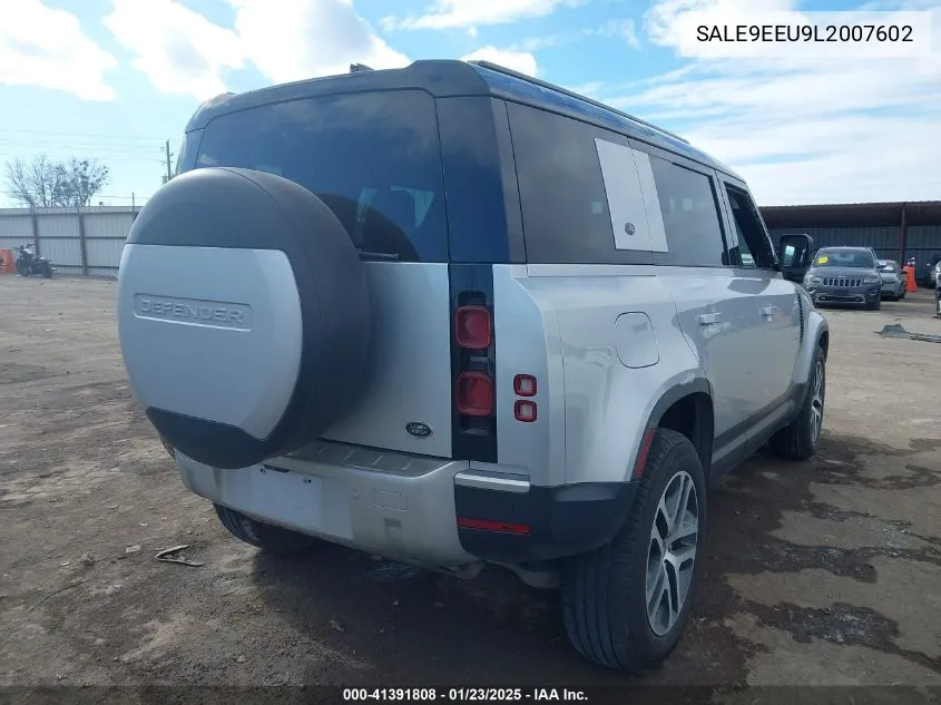 2020 Land Rover Defender 110 Hse VIN: SALE9EEU9L2007602 Lot: 41391808