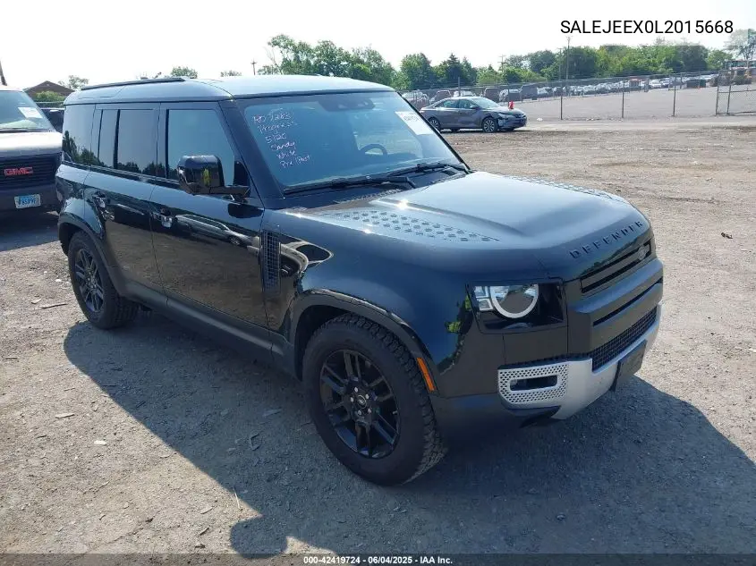 2020 Land Rover Defender 110 S VIN: SALEJEEX0L2015668 Lot: 42419724