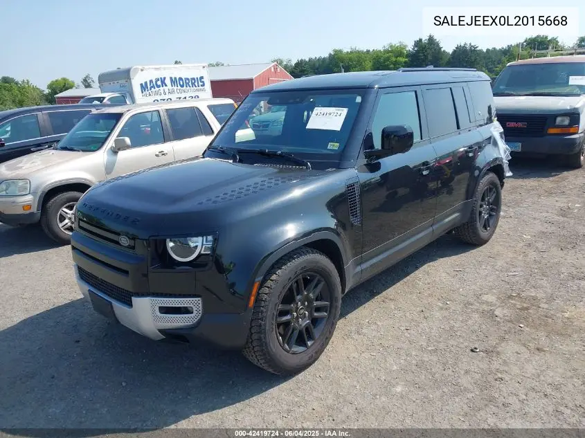 2020 Land Rover Defender 110 S VIN: SALEJEEX0L2015668 Lot: 42419724