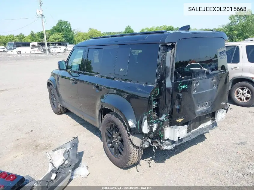 2020 Land Rover Defender 110 S VIN: SALEJEEX0L2015668 Lot: 42419724