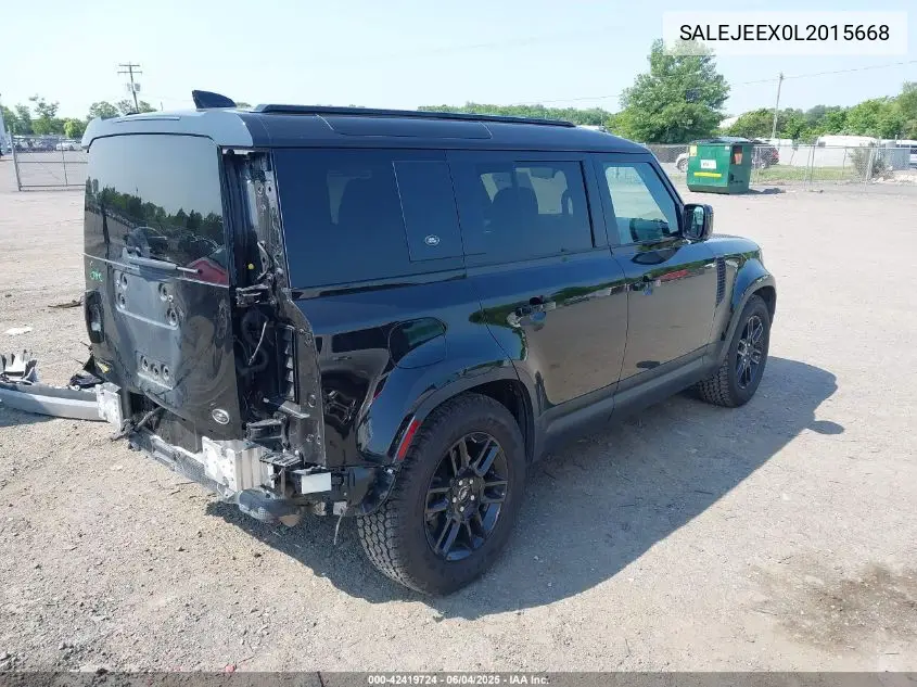 2020 Land Rover Defender 110 S VIN: SALEJEEX0L2015668 Lot: 42419724