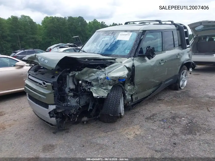 2020 Land Rover Defender 110 Se VIN: SALEPEEU1L2007406 Lot: 42454973
