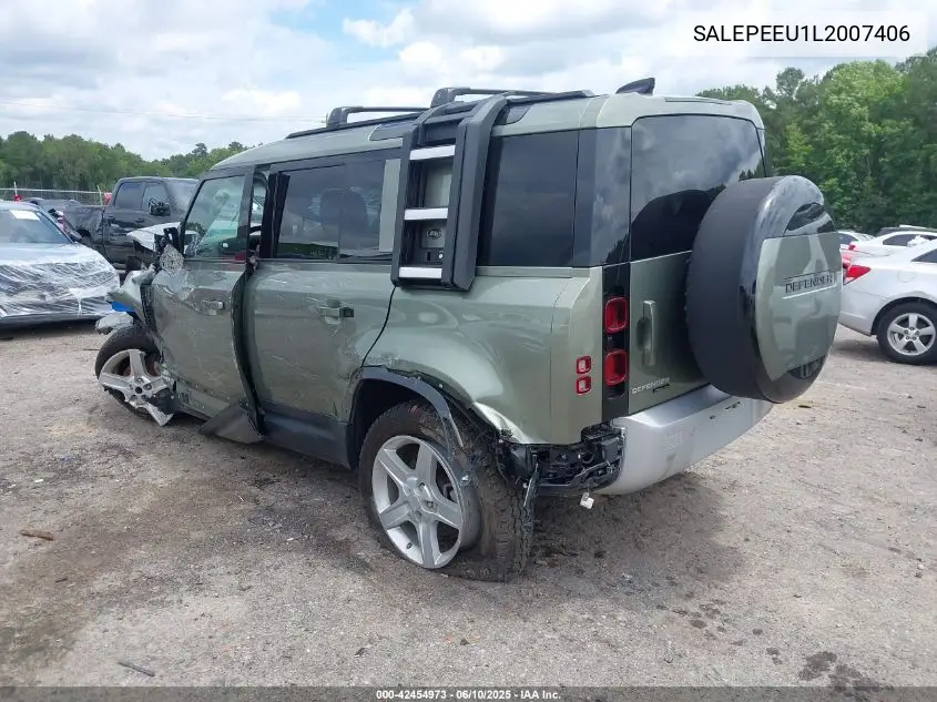 2020 Land Rover Defender 110 Se VIN: SALEPEEU1L2007406 Lot: 42454973