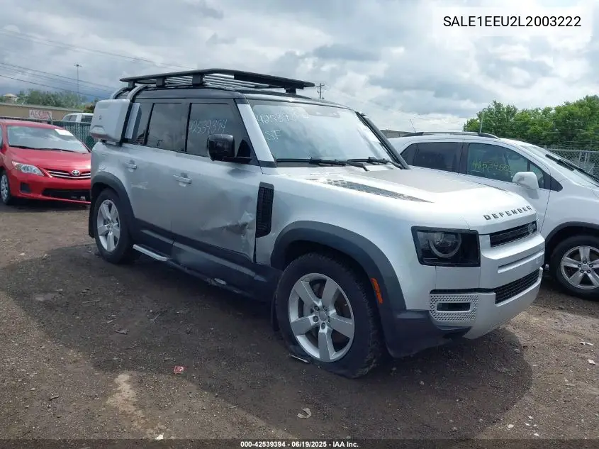 2020 Land Rover Defender 110 First Edition/110 Hse VIN: SALE1EEU2L2003222 Lot: 42539394