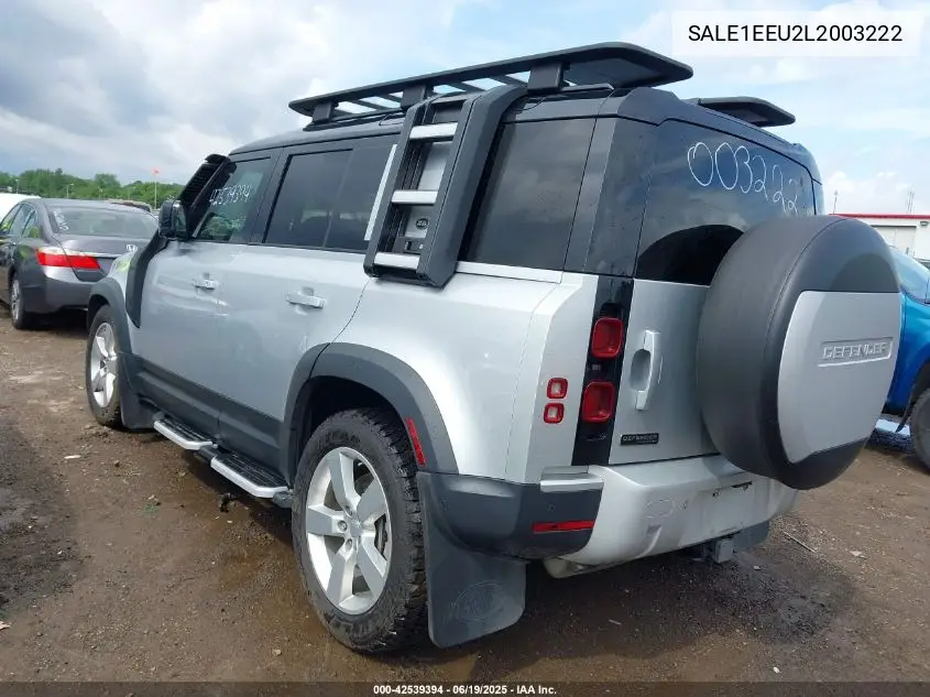 2020 Land Rover Defender 110 First Edition/110 Hse VIN: SALE1EEU2L2003222 Lot: 42539394