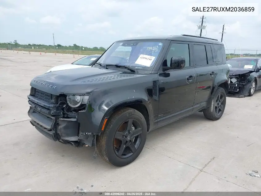 2021 Land Rover Defender 110 X-Dynamic Se VIN: SALE27RUXM2036859 Lot: 42096240