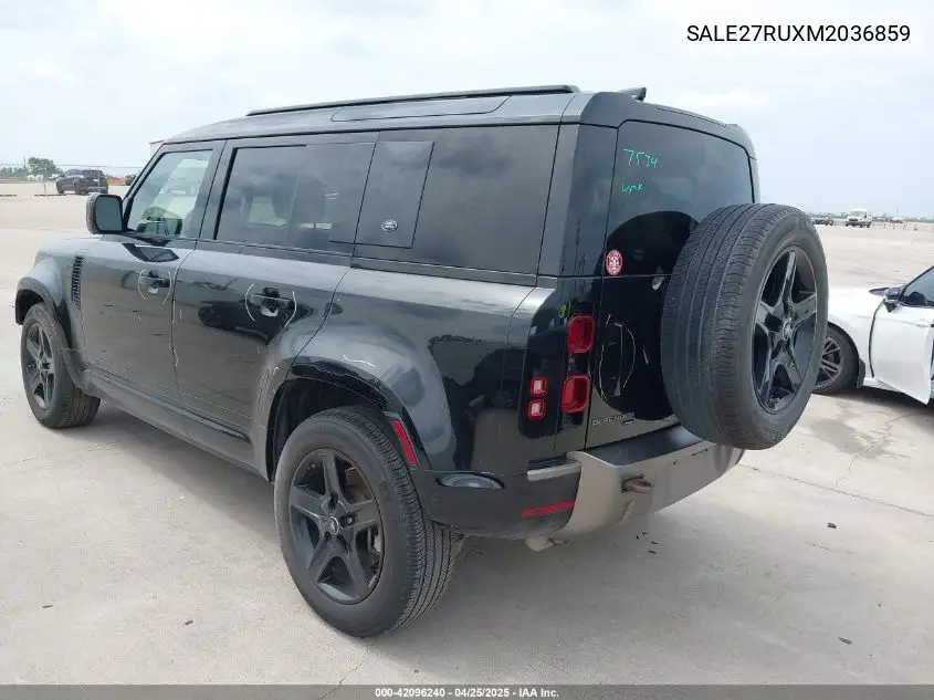 2021 Land Rover Defender 110 X-Dynamic Se VIN: SALE27RUXM2036859 Lot: 42096240