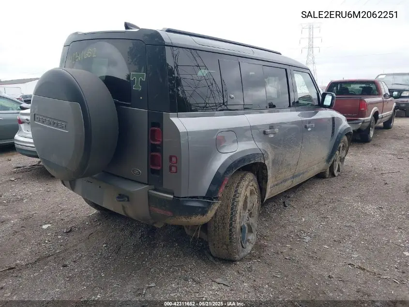 2021 Land Rover Defender 110 X-Dynamic Se VIN: SALE2ERU6M2062251 Lot: 42311652