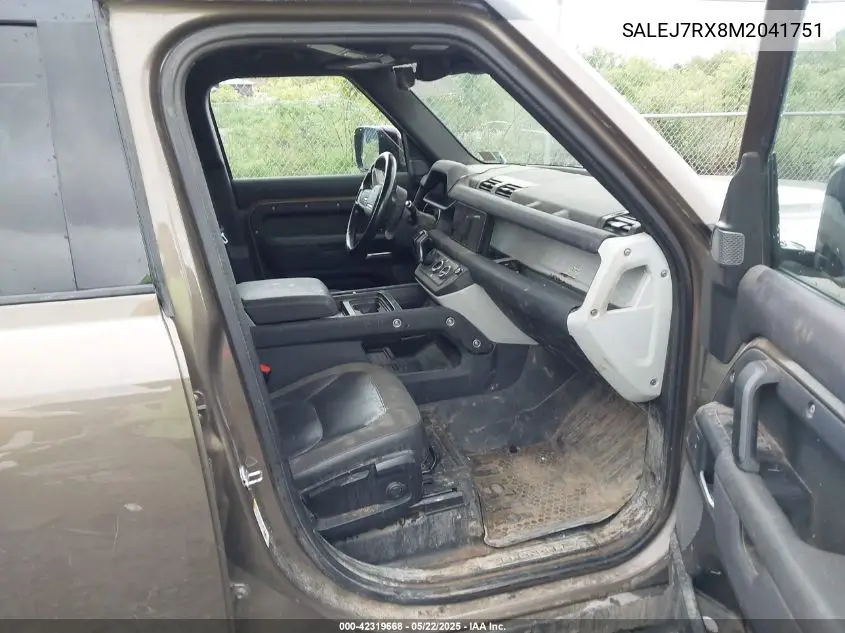 2021 Land Rover Defender 110 S VIN: SALEJ7RX8M2041751 Lot: 42319668