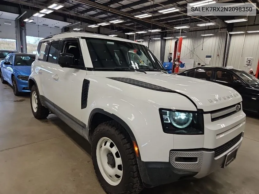 2022 Land Rover Defender 110 VIN: SALEK7RX2N2098350 Lot: 40727854