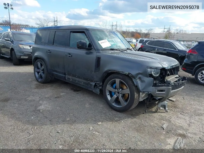 2022 Land Rover Defender 110 Carpathian Edition/110 V8 VIN: SALEWERE9N2095078 Lot: 40966233