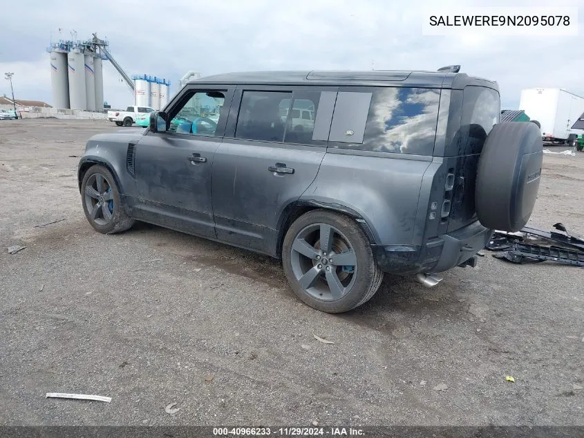 2022 Land Rover Defender 110 Carpathian Edition/110 V8 VIN: SALEWERE9N2095078 Lot: 40966233