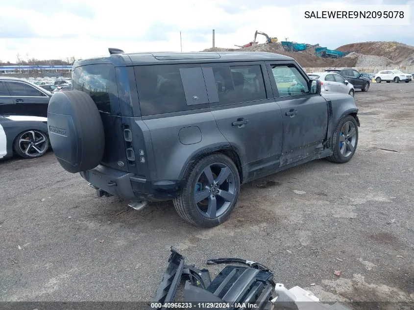 2022 Land Rover Defender 110 Carpathian Edition/110 V8 VIN: SALEWERE9N2095078 Lot: 40966233