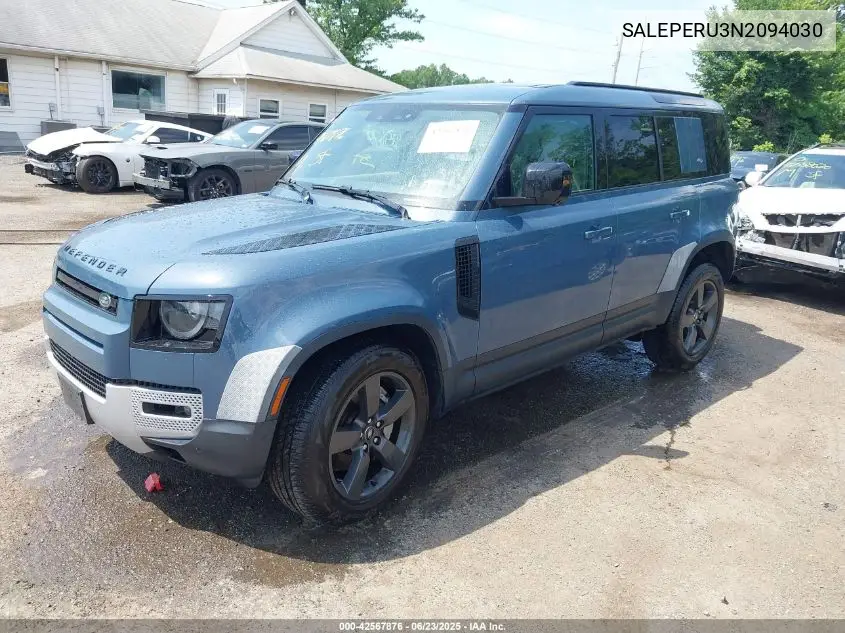 2022 Land Rover Defender 110 Se VIN: SALEPERU3N2094030 Lot: 42567876