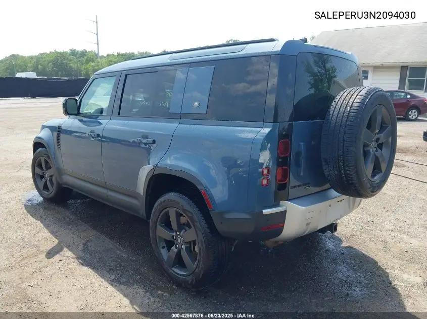 2022 Land Rover Defender 110 Se VIN: SALEPERU3N2094030 Lot: 42567876