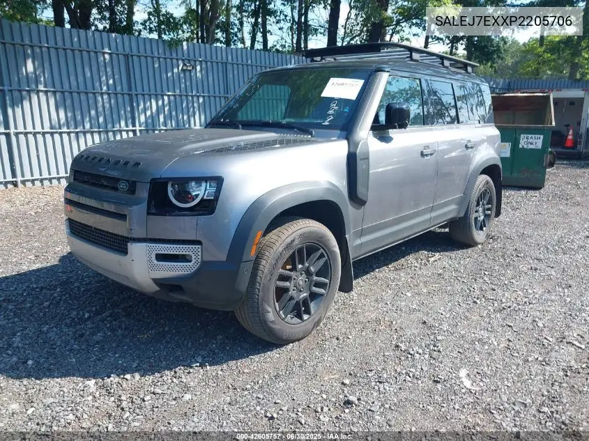 2023 Land Rover Defender 110 S VIN: SALEJ7EXXP2205706 Lot: 42605757
