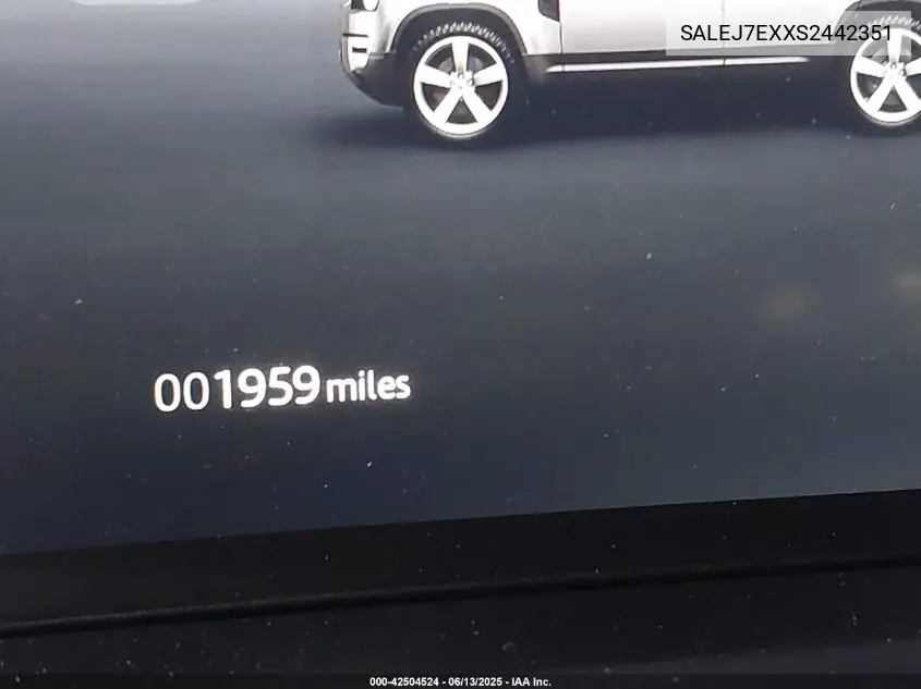 2025 Land Rover Defender 110 P300 VIN: SALEJ7EXXS2442351 Lot: 42504524