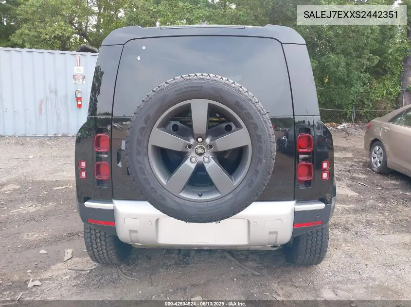 2025 Land Rover Defender 110 P300 VIN: SALEJ7EXXS2442351 Lot: 42504524
