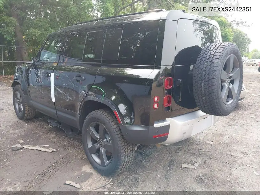 2025 Land Rover Defender 110 P300 VIN: SALEJ7EXXS2442351 Lot: 42504524